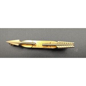 VINTAGE TIE CLIP~ANSON~ARROW~UNIQUE LOOK~GOLD TONE~2..50"